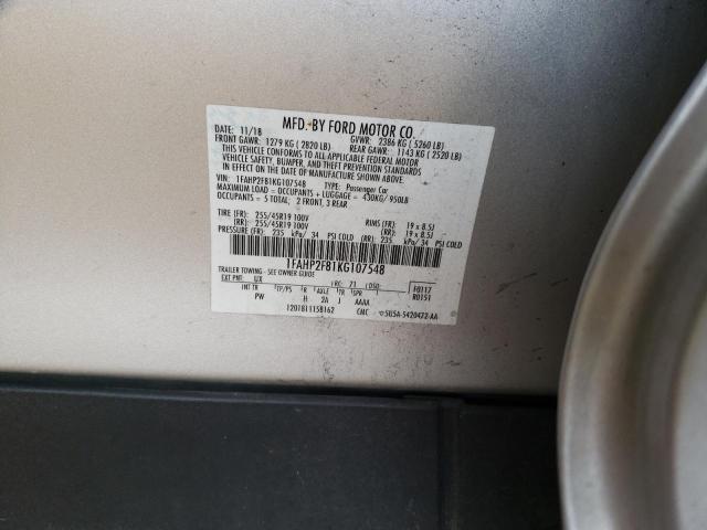 1FAHP2F81KG107548 Ford Taurus Lim 2019. Фото: 9