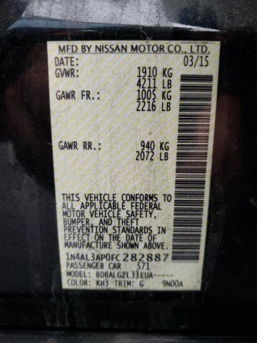 2015 NISSAN ALTIMA 2.5 1N4AL3AP0FC282887