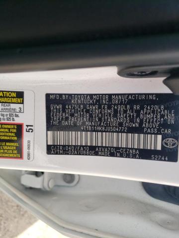 2018 TOYOTA CAMRY L 4T1B11HK8JU504772