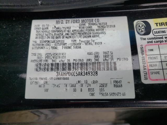2010 FORD FUSION SPO - 3FAHP0KC5AR349328