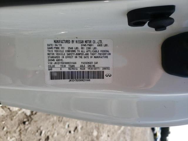 2019 INFINITI Q60 PURE JN1EV7EK5KM231646