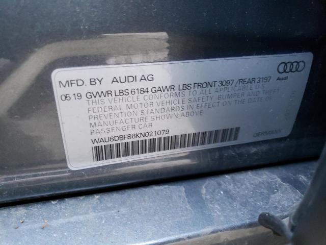 2019 AUDI A8 L WAU8DBF86KN021079