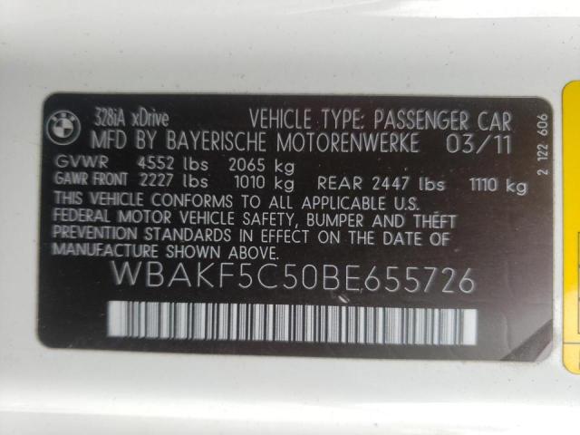 2011 BMW 328 XI SUL - WBAKF5C50BE655726