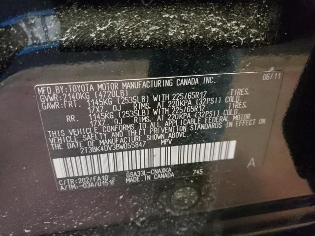 2011 TOYOTA RAV4 - 2T3BK4DV3BW055847