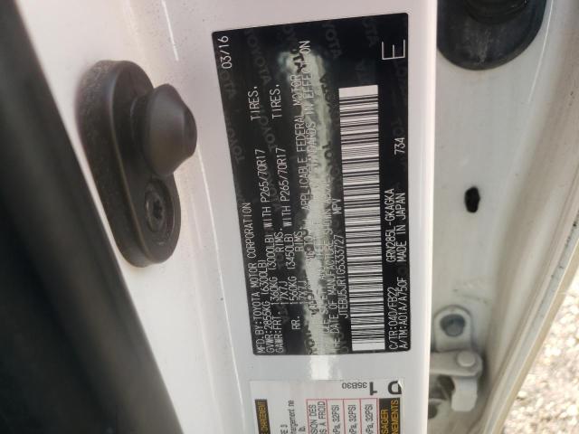 2016 TOYOTA 4RUNNER SR JTEBU5JR1G5333727