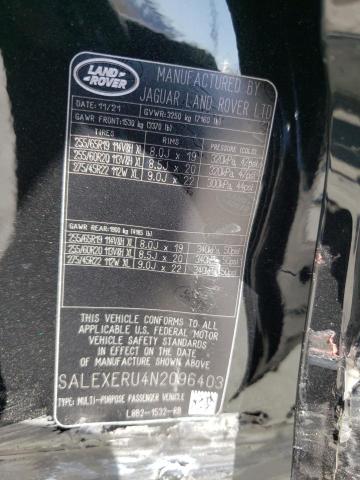 2022 LAND ROVER DEFENDER 1 SALEXERU4N2096403