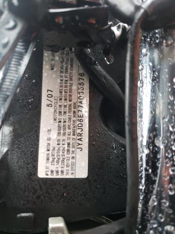 2007 YAMAHA YZFR6 S JYARJ06E77A035576