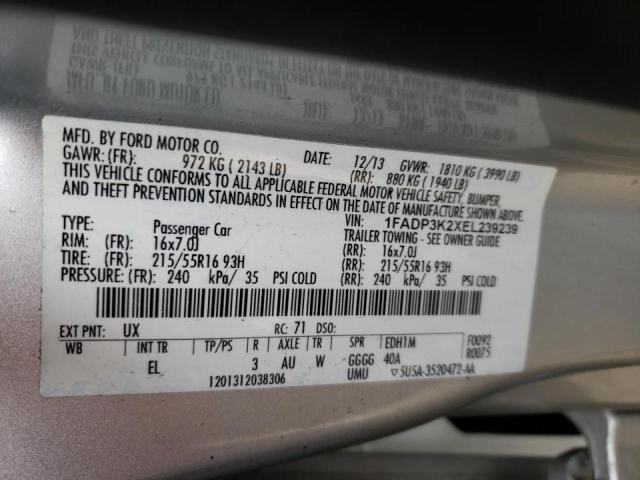 2014 FORD FOCUS SE - 1FADP3K2XEL239239