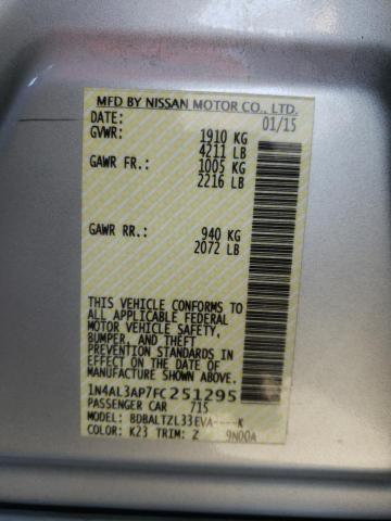 1N4AL3AP7FC251295 Nissan Altima 2.5 2015. Фото: 9