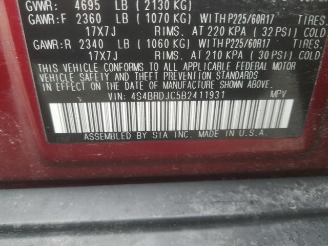 2011 SUBARU OUTBACK 3. - 4S4BRDJC5B2411931