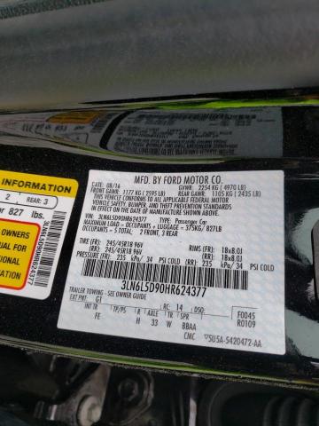 2017 LINCOLN MKZ SELECT 3LN6L5D90HR624377