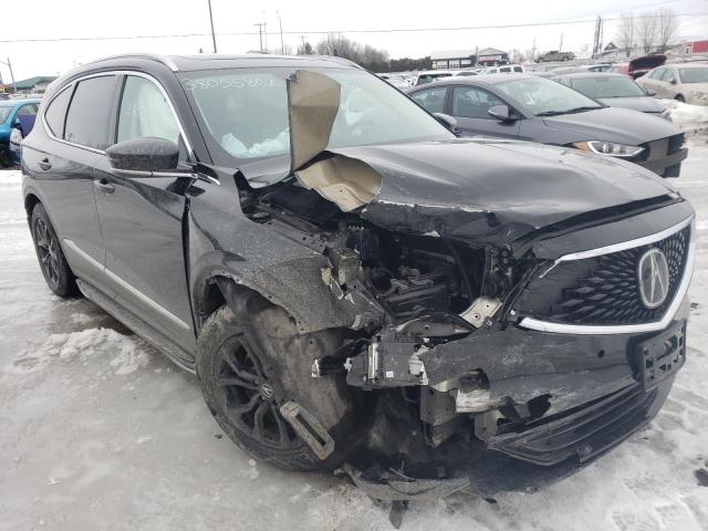 Salvage cars for sale from Copart Ontario Auction, ON: 2022 Acura MDX Advance