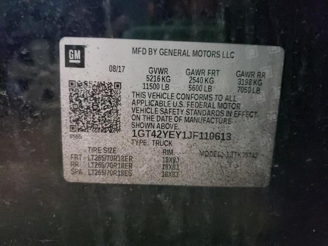 2018 GMC SIERRA K35 1GT42YEY1JF110613