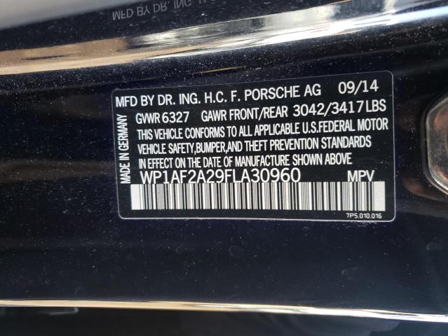 2015 PORSCHE CAYENNE WP1AF2A29FLA30960