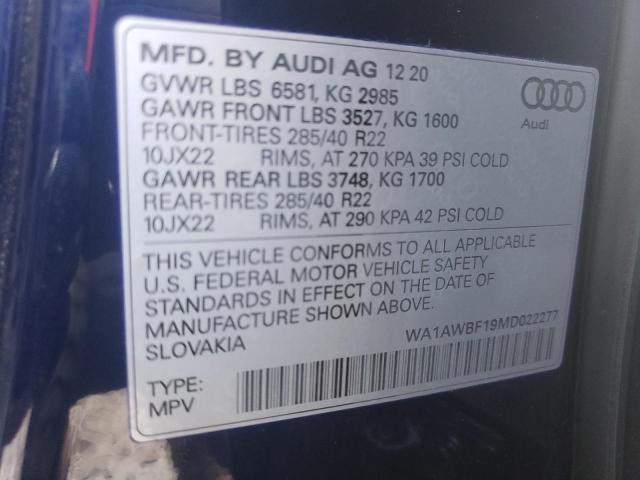 2021 AUDI SQ8 PREMIU WA1AWBF19MD022277