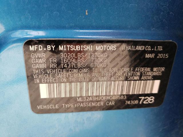 2015 MITSUBISHI MIRAGE DE ML32A3HJ0FH048583