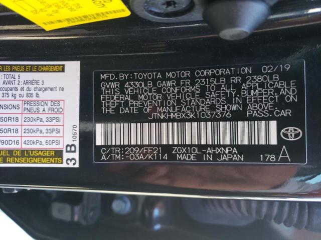JTNKHMBX3K1037376 Toyota C-Hr Xle 2019. Фото: 9