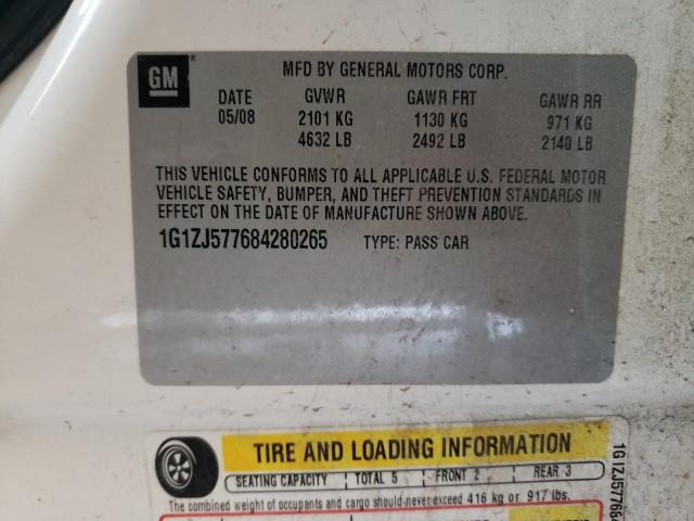 1G1ZJ577684280265 Chevrolet Malibu 2Lt 2008. Фото: 9