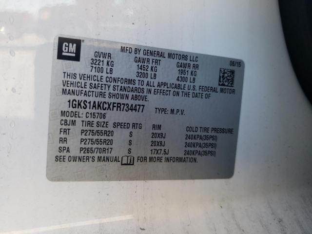 2015 GMC YUKON SLE 1GKS1AKCXFR734477