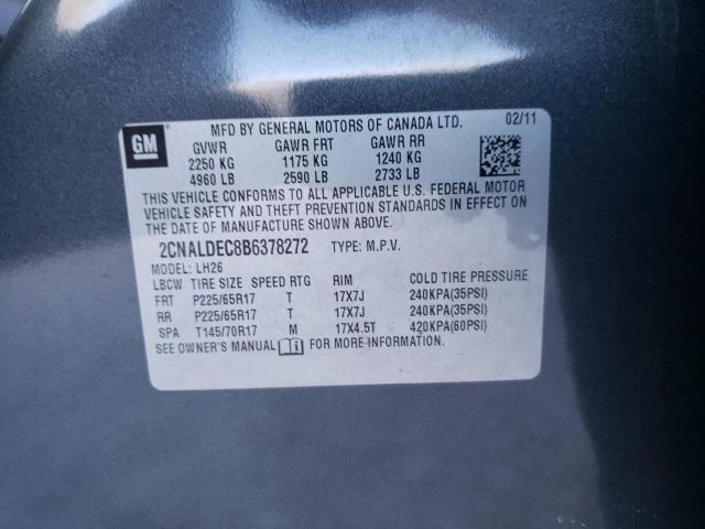 2011 CHEVROLET EQUINOX LT - 2CNALDEC8B6378272