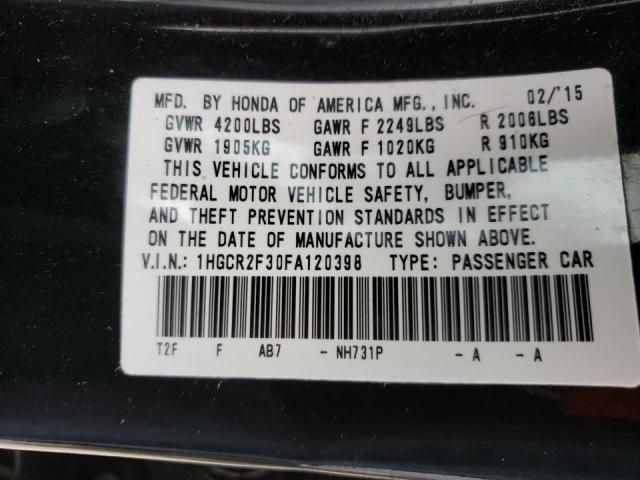 2015 HONDA ACCORD LX 1HGCR2F30FA120398