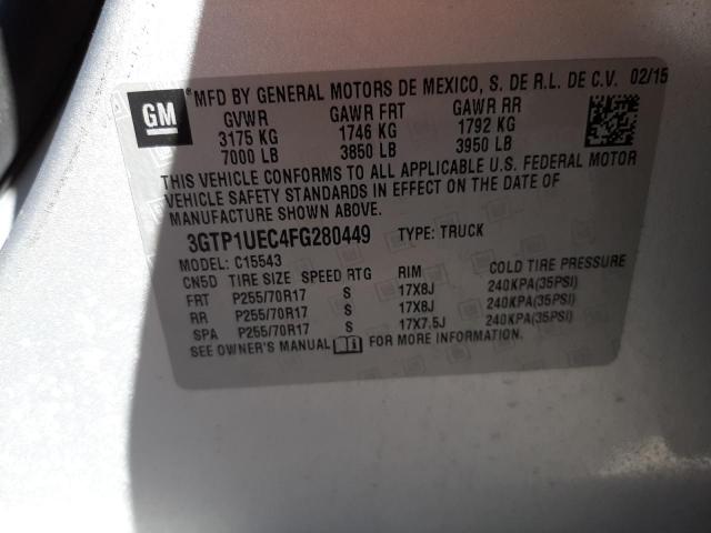 2015 GMC SIERRA C15 3GTP1UEC4FG280449