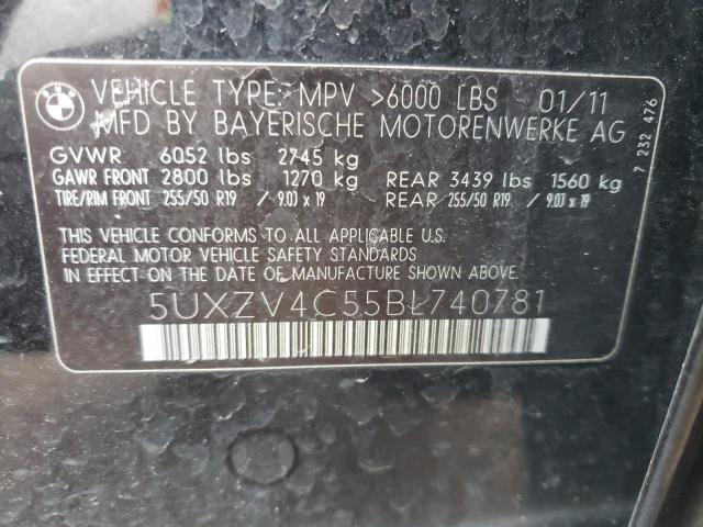 5UXZV4C55BL740781 Bmw X5 Xdrive3 2011. Фото: 9