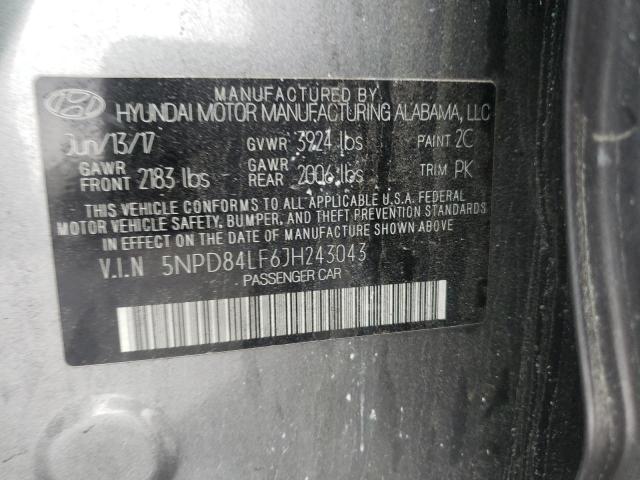 5NPD84LF6JH243043 Hyundai Elantra Se 2018. Фото: 9
