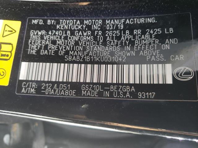 58ABZ1B11KU031042 Lexus Es 350 2019. Фото: 9