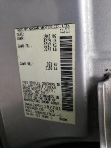 2012 NISSAN ALTIMA BAS - 1N4AL2AP5CC187781