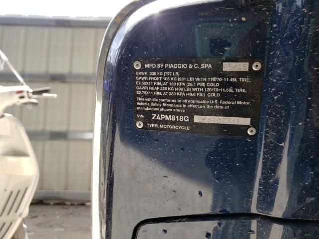 2015 VESPA SPRINT 150 ZAPM818G0F5102331