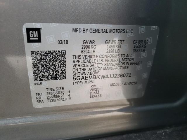 2018 BUICK ENCLAVE PR 5GAEVBKW4JJ236071