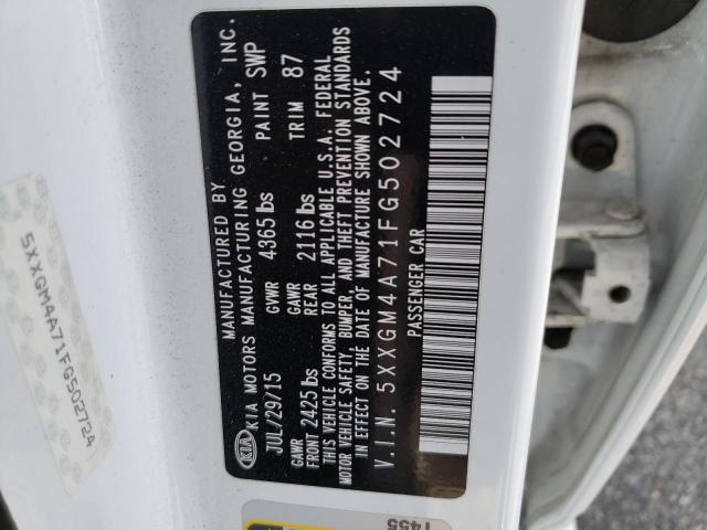 5XXGM4A71FG502724 Kia Optima Lx 2015. Фото: 9