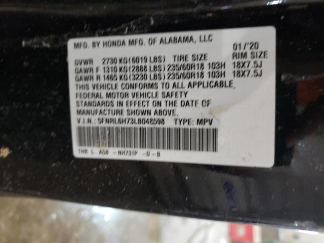 5FNRL6H73LB048598 Honda Odyssey Ex 2020. Фото: 9