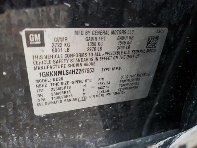 1GKKNMLS4HZ267653 Gmc Acadia Slt 2017. Фото: 9