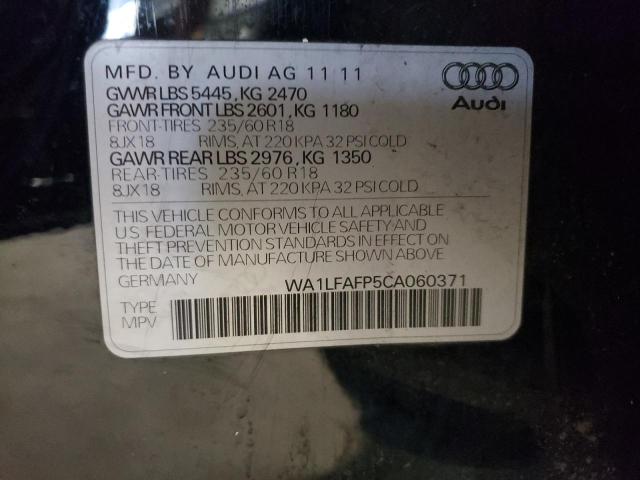 2012 AUDI Q5 PREMIUM - WA1LFAFP5CA060371