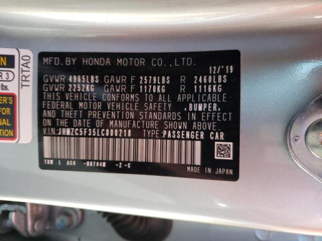 2020 HONDA CLARITY TO JHMZC5F35LC000218