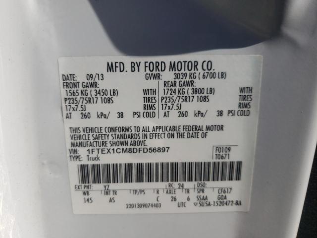 1FTEX1CM8DFD56897 Ford F150 Super 2013. Фото: 9