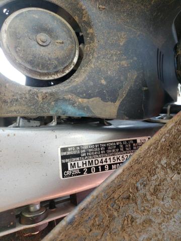 2019 HONDA CRF250 L MLHMD4415K5200892