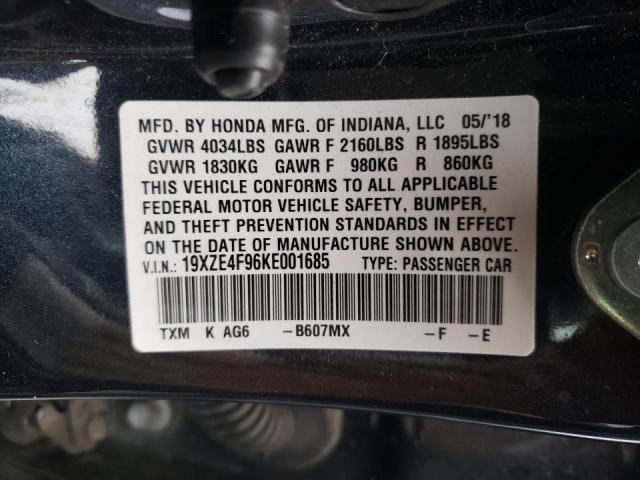 2019 HONDA INSIGHT TO 19XZE4F96KE001685