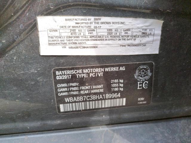 2017 BMW 340 XI WBA8B7C38HA189964