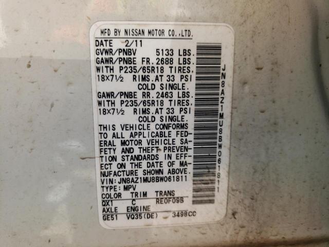 2011 NISSAN MURANO S - JN8AZ1MU8BW061811