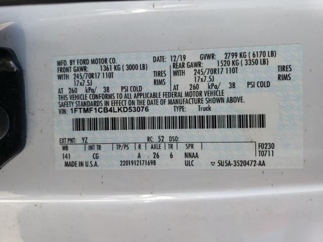 1FTMF1CB4LKD53076 Ford F150 2020. Фото: 9