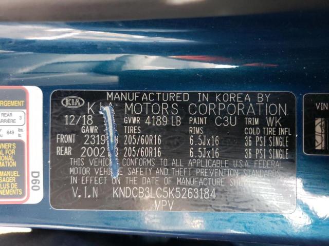 2019 KIA NIRO FE KNDCB3LC5K5263184