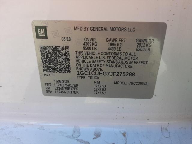 1GC1CUEG7JF275288 Chevrolet Silverado 2018. Фото: 9