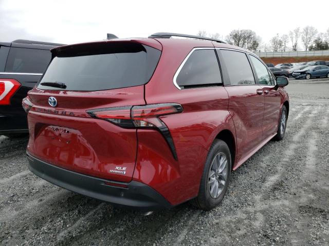 5TDJSKFC8MS037909 Toyota Sienna Xle 2021. Фото: 3