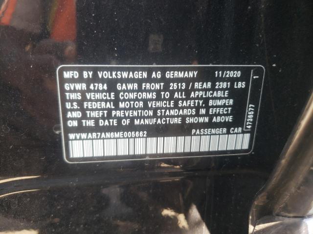 2021 VOLKSWAGEN ARTEON SE WVWAR7AN6ME005662