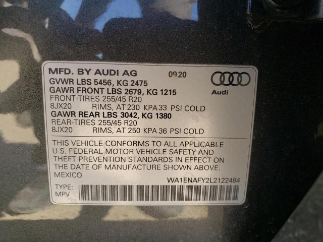 2020 AUDI Q5 TITANIU WA1ENAFY2L2122484