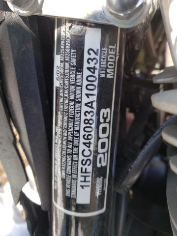 2003 HONDA VTX1800 C 1HFSC46083A100432