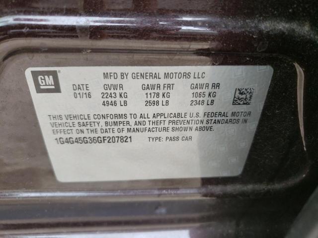 2016 BUICK LACROSSE S 1G4G45G36GF207821